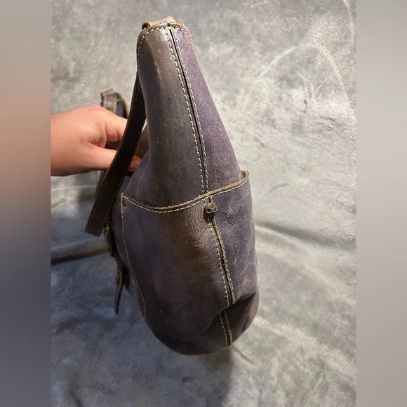 Patricia Nash Distressed Brown Leather Hobo